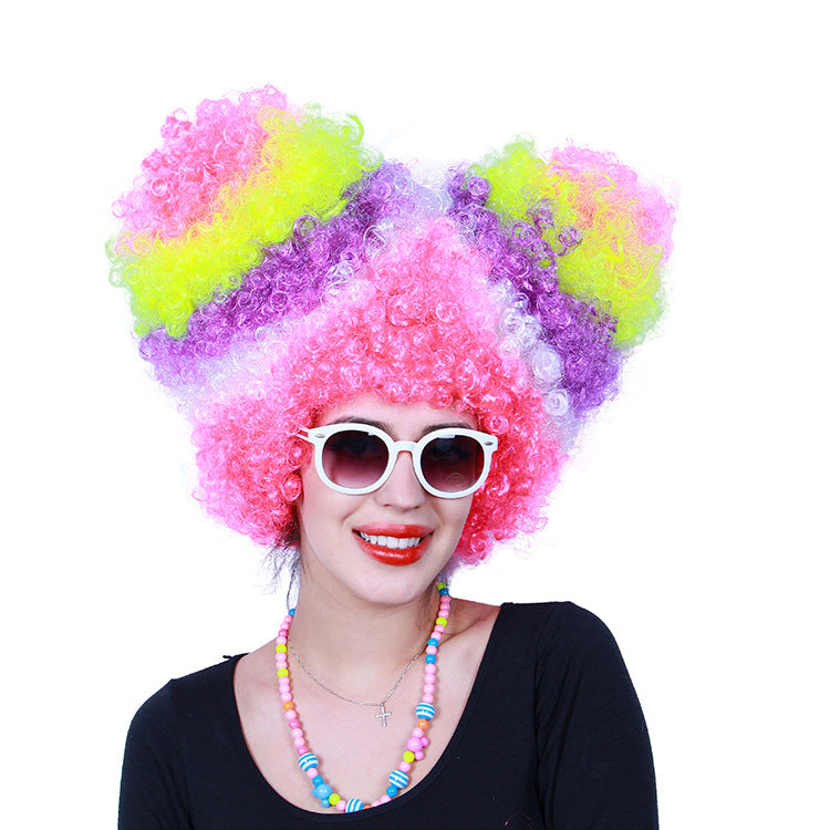 Dyed Fans Sheath Christmas Halloween Bar Long Straight Wig
