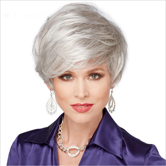 Women's Short Hair Fluffy Temperament Wild Sier Gray Other Wig