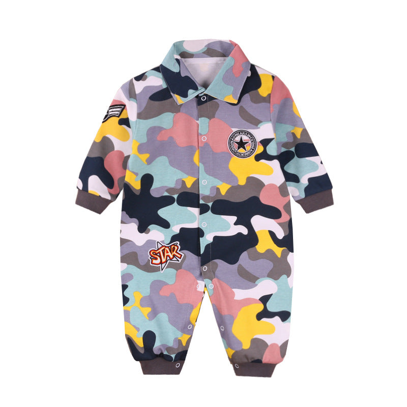 Jumpsuit Class Pure Cotton Korean Short-sleeved Jumpsuit, Climbing Suit