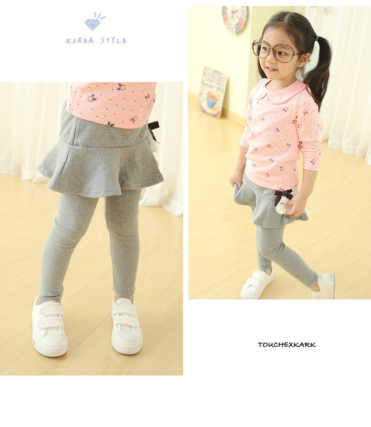 Choose Autumn Base Culottes Skirted Leggings Outer Children's Pants