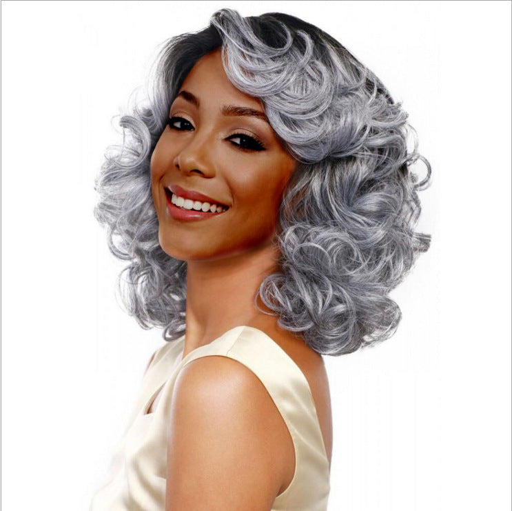 Women's Love Popular Hairstyle Rose Net Fiber Wig Short Curly Hair