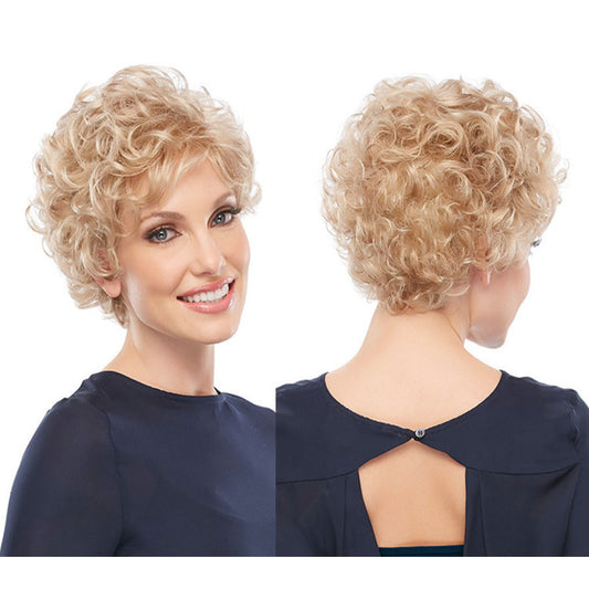 Women's Personality Hairstyle Chemical Fiber Afro Wig Short Curly Hair