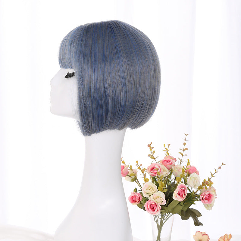Air Bangs Simulation Big Scalp Chemical Wig Short Straight Hair