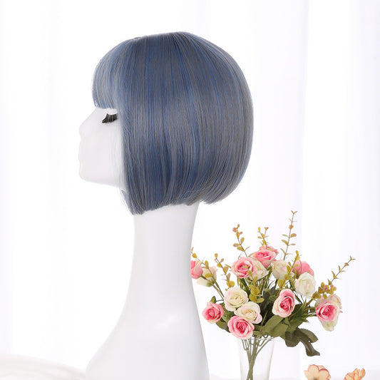Air Bangs Simulation Big Scalp Chemical Wig Short Straight Hair