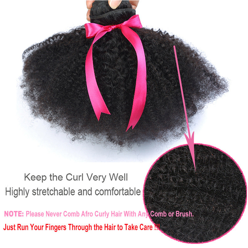 Human Wigs African Small Curly Explosion Real Hair Wig