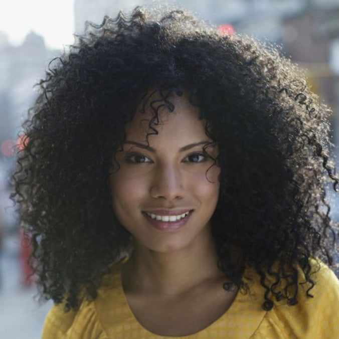 Black Small Volume Afro Female Latin Wig Short Curly Hair