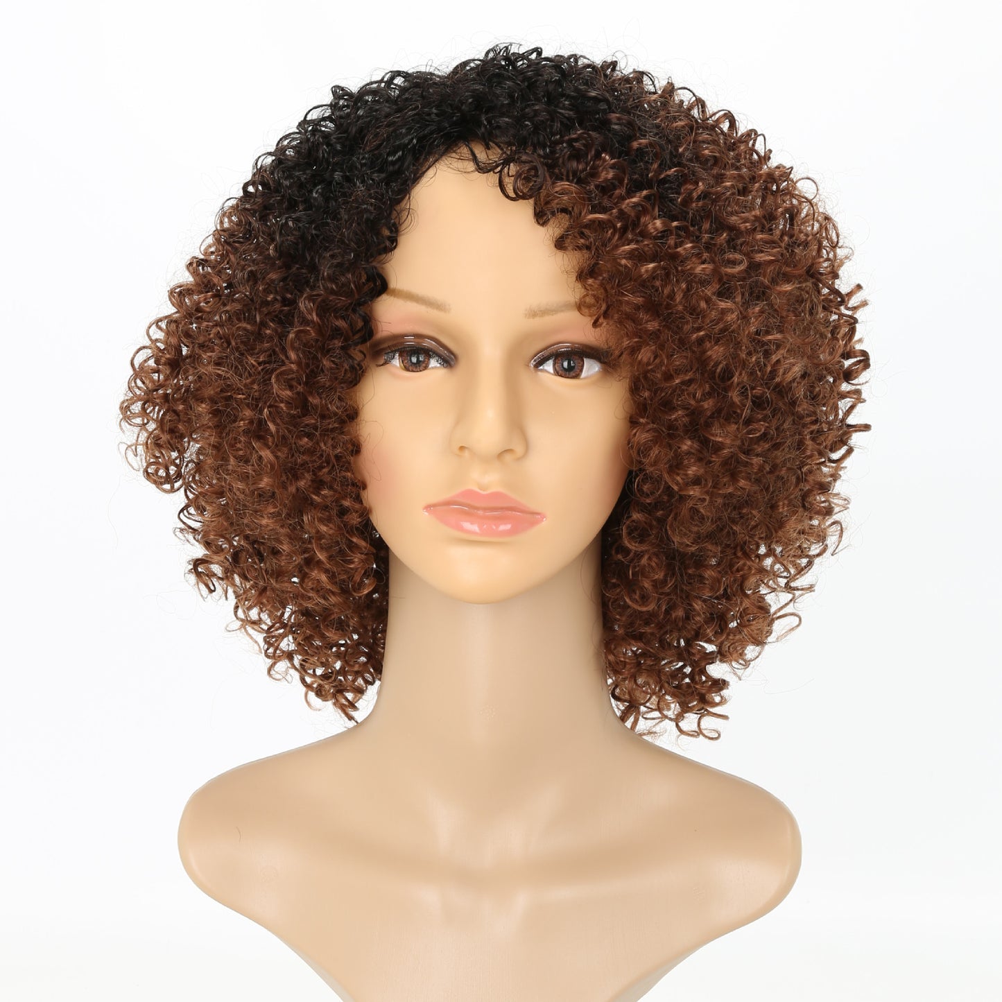 African Small Hair Female Chemical Fiber Gradient Color Long Straight Wig