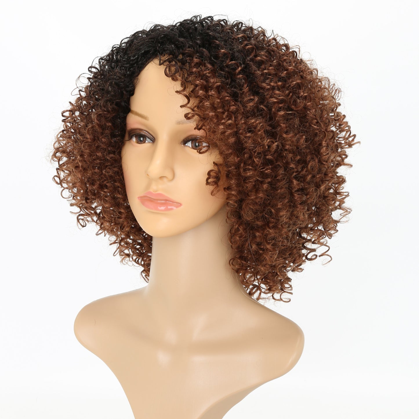 African Small Hair Female Chemical Fiber Gradient Color Long Straight Wig