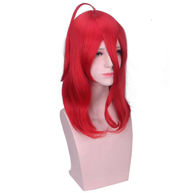 Sand Bright Red Rinka Haircut Dull Hair Fixed Cos Wig