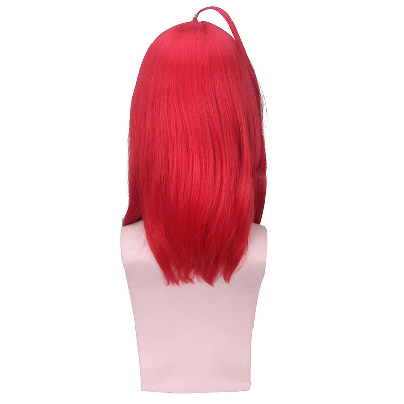 Sand Bright Red Rinka Haircut Dull Hair Fixed Cos Wig