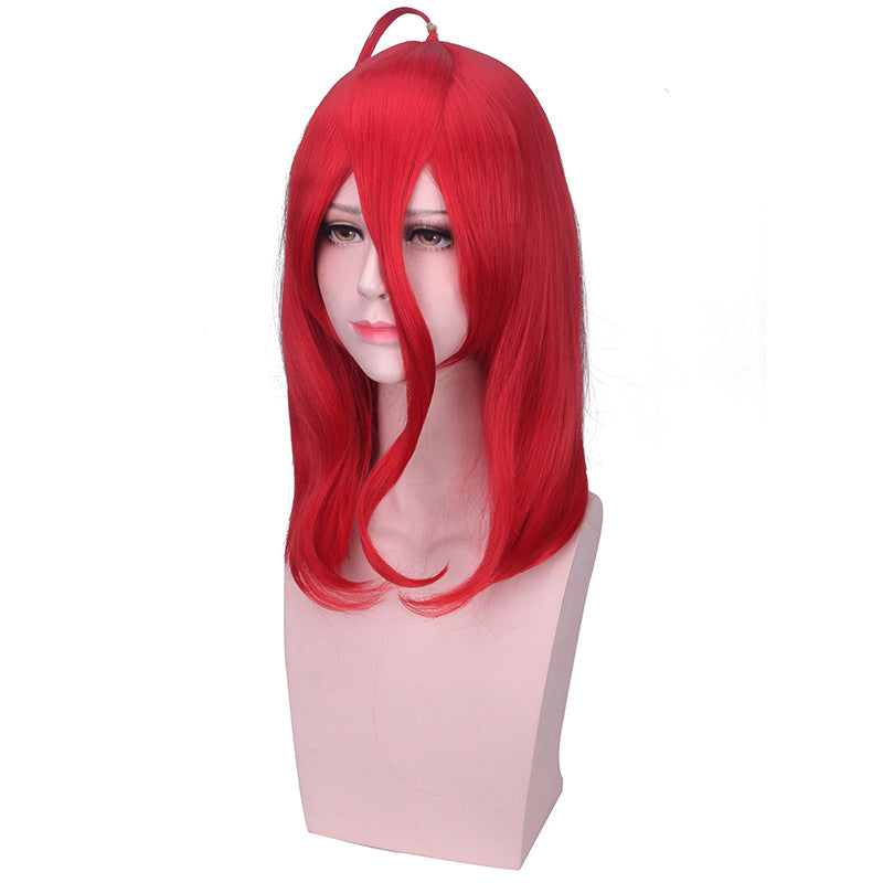 Sand Bright Red Rinka Haircut Dull Hair Fixed Cos Wig