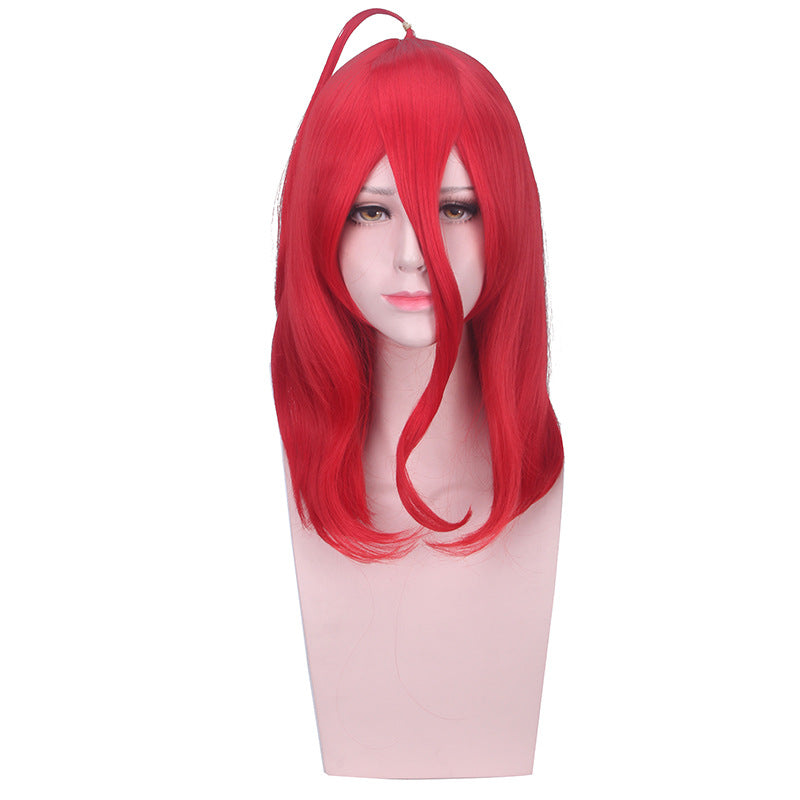 Sand Bright Red Rinka Haircut Dull Hair Fixed Cos Wig