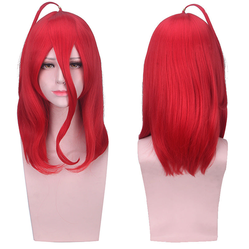 Sand Bright Red Rinka Haircut Dull Hair Fixed Cos Wig