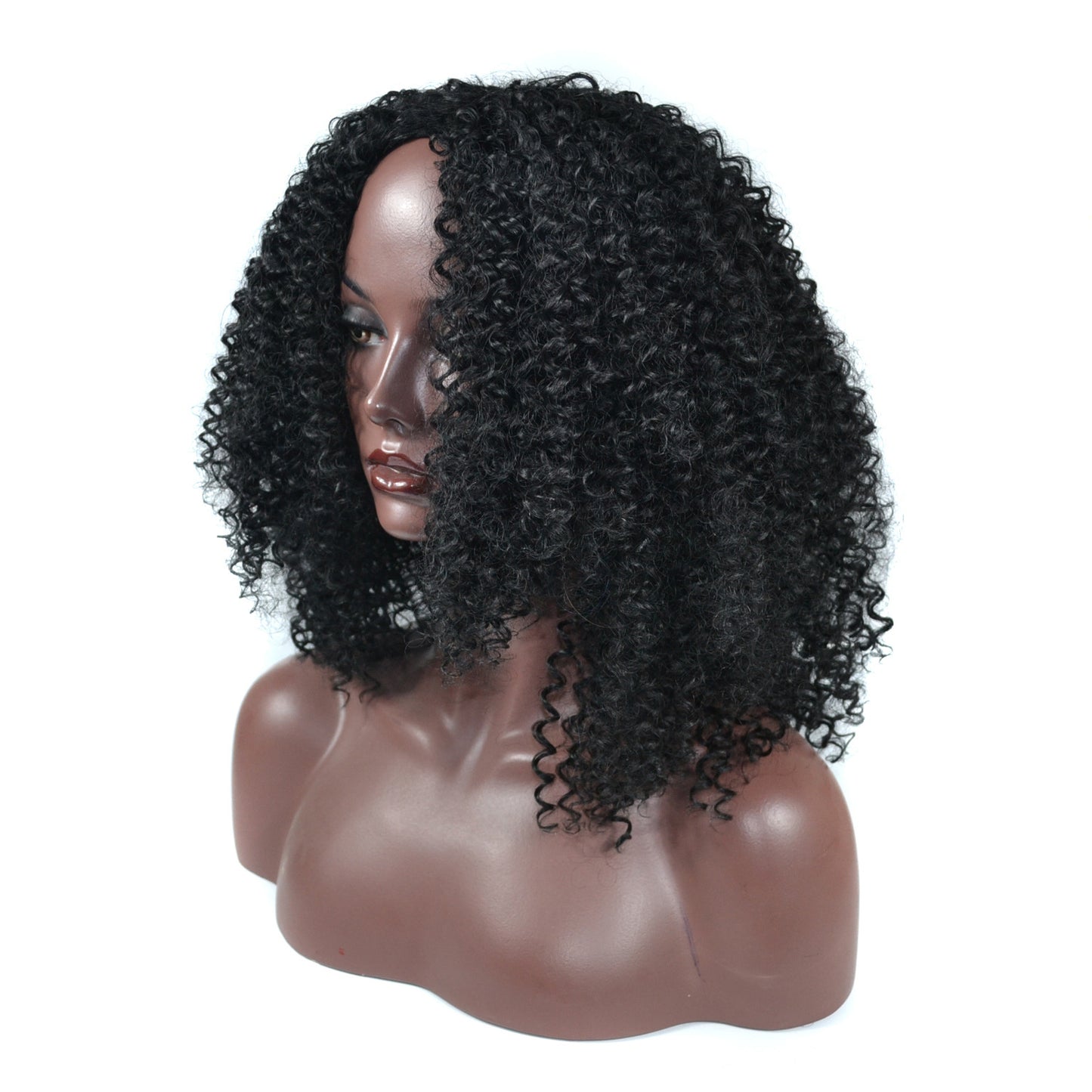 Women's Head Cover Small Roll African Fluffy Wig Short Curly Hair