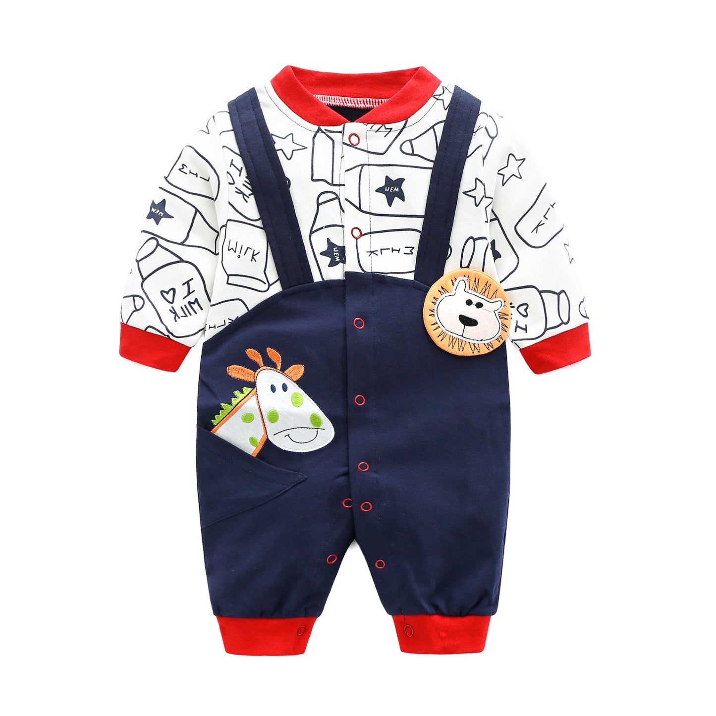 Jumpsuit Class Pure Cotton Korean Short-sleeved Jumpsuit, Climbing Suit