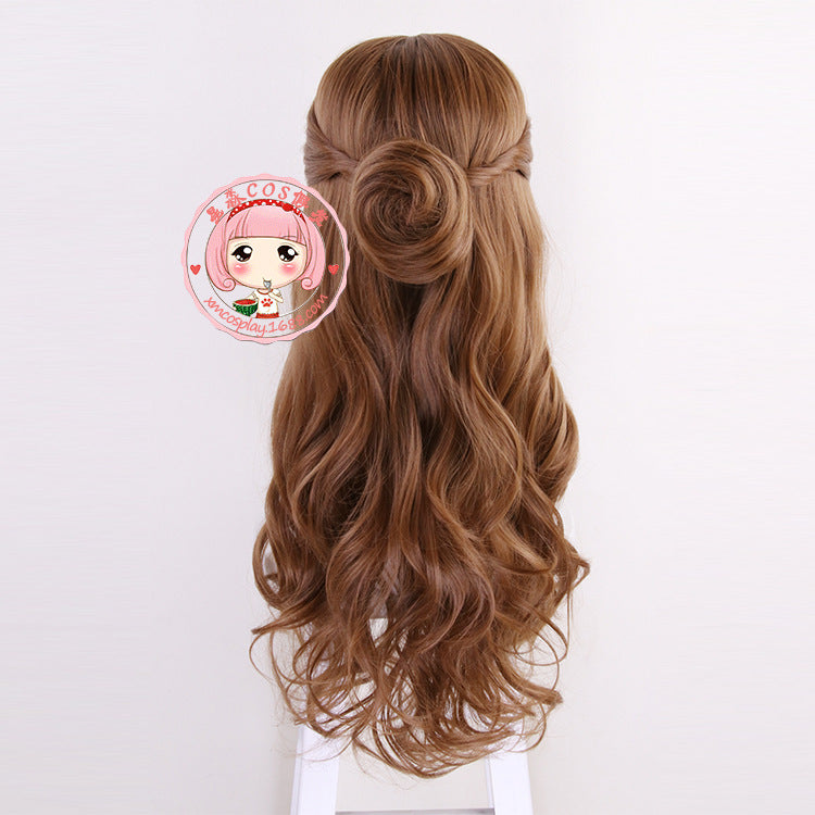 Beauty Beast Princess Live Film Mixed Brown Long Cos Wig