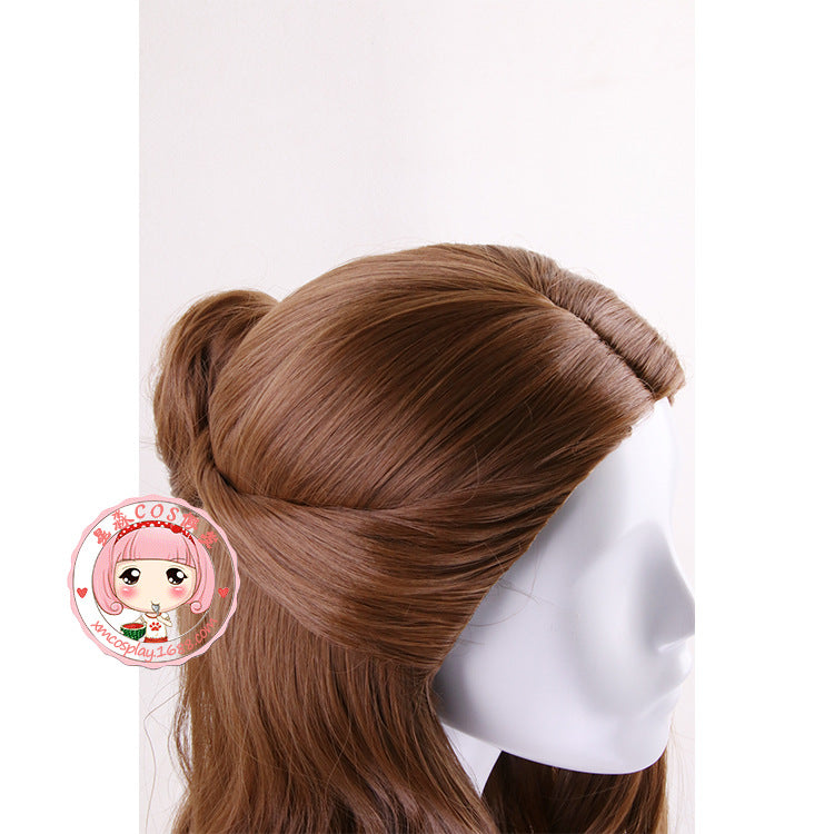 Beauty Beast Princess Live Film Mixed Brown Long Cos Wig