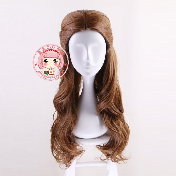 Beauty Beast Princess Live Film Mixed Brown Long Cos Wig