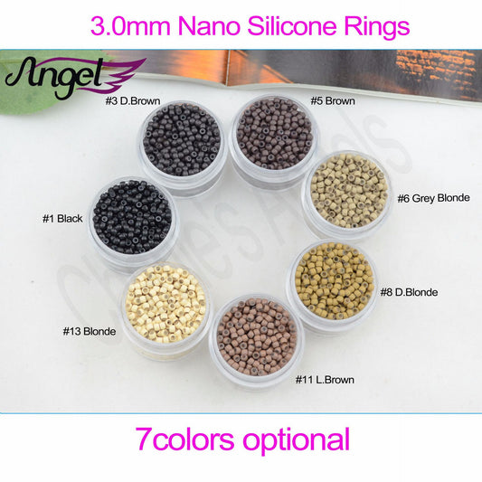 Hair Extension Ring Thin Silicone Copper Repost Long Straight Wig