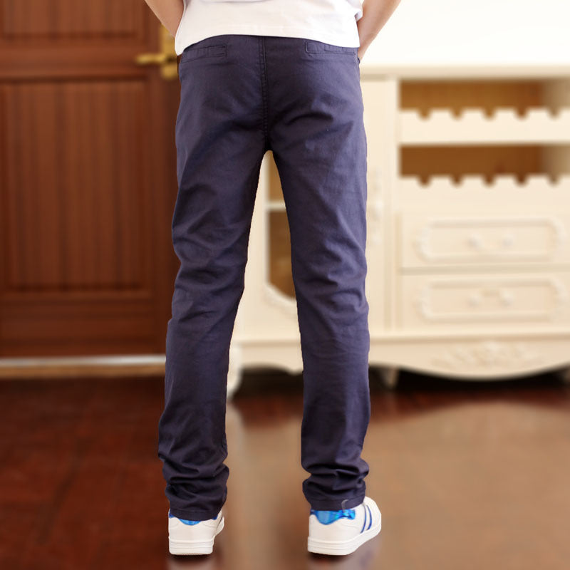 Thin White Black Casual Trousers Solid Children's Pants