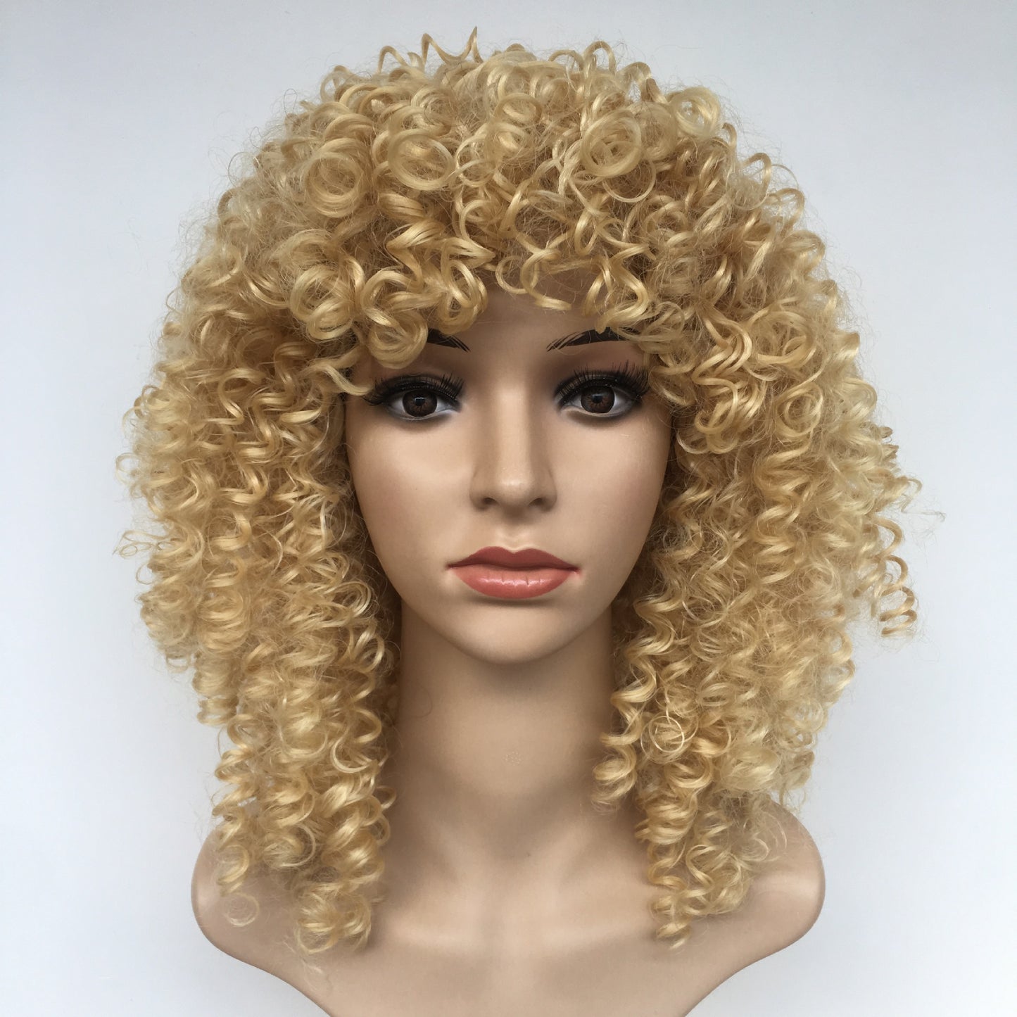 Black Small Volume Afro Female Latin Wig Short Curly Hair