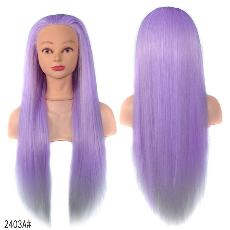 Grey Corn Stigma Mannequin Head Mock Practice Updo Makeup Braided Other Wig