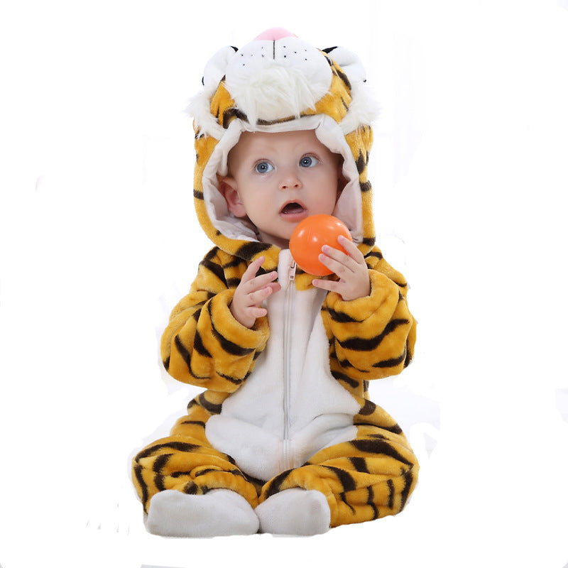 Flannel Jumpsuit Romper Cartoon Performance Clothes Jumpsuit, Climbing Suit