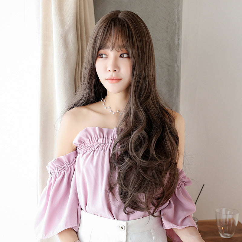 Hair Micro Curly Big Wave Fluffy Natural Realistic Chemical Fiber Wig Long Curls