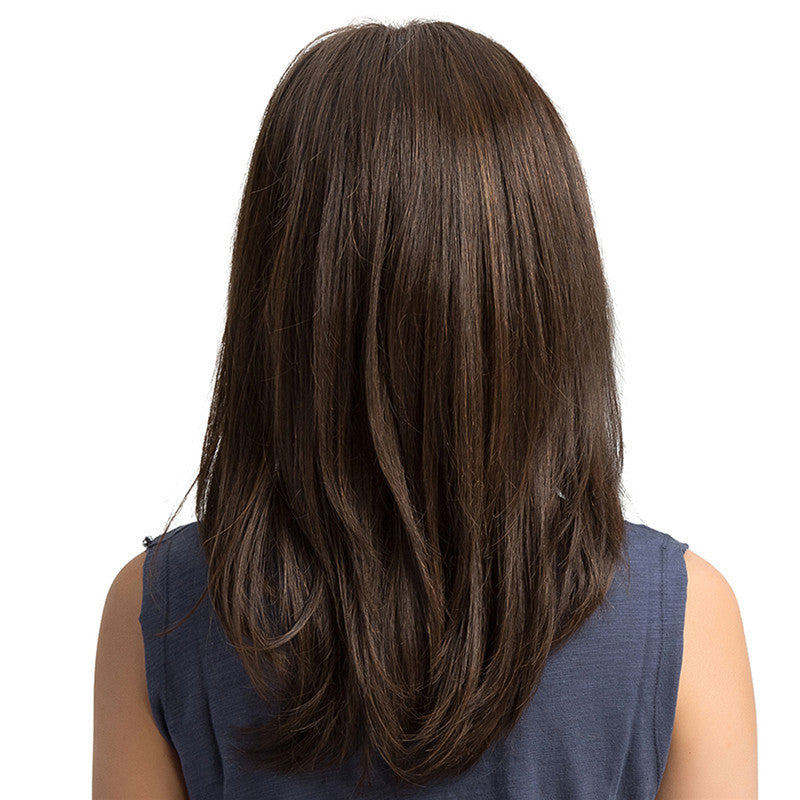 Women's Split Black Brown Fiber Everyday Fashion Long Straight Wig