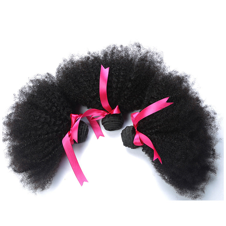 Human Wigs African Small Curly Explosion Real Hair Wig
