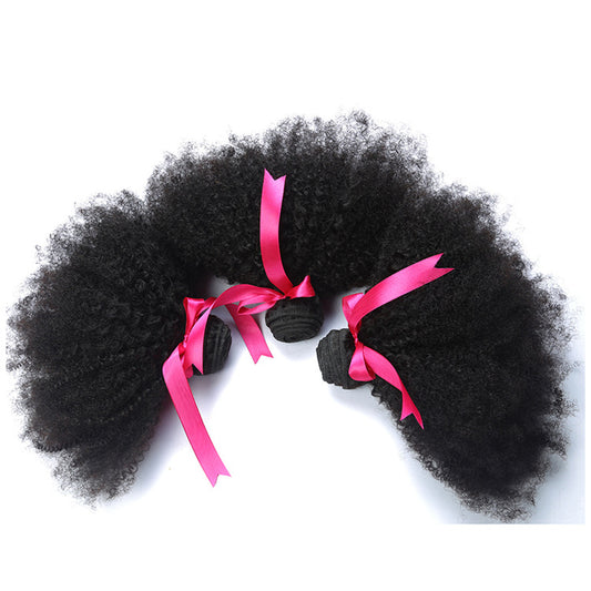 Human Wigs African Small Curly Explosion Real Hair Wig