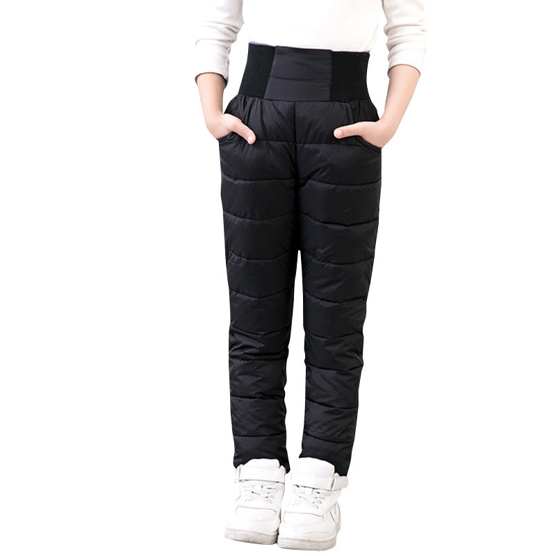 Cotton Boys Outer Wear High Waist Warmth Retention Material Children's Pants