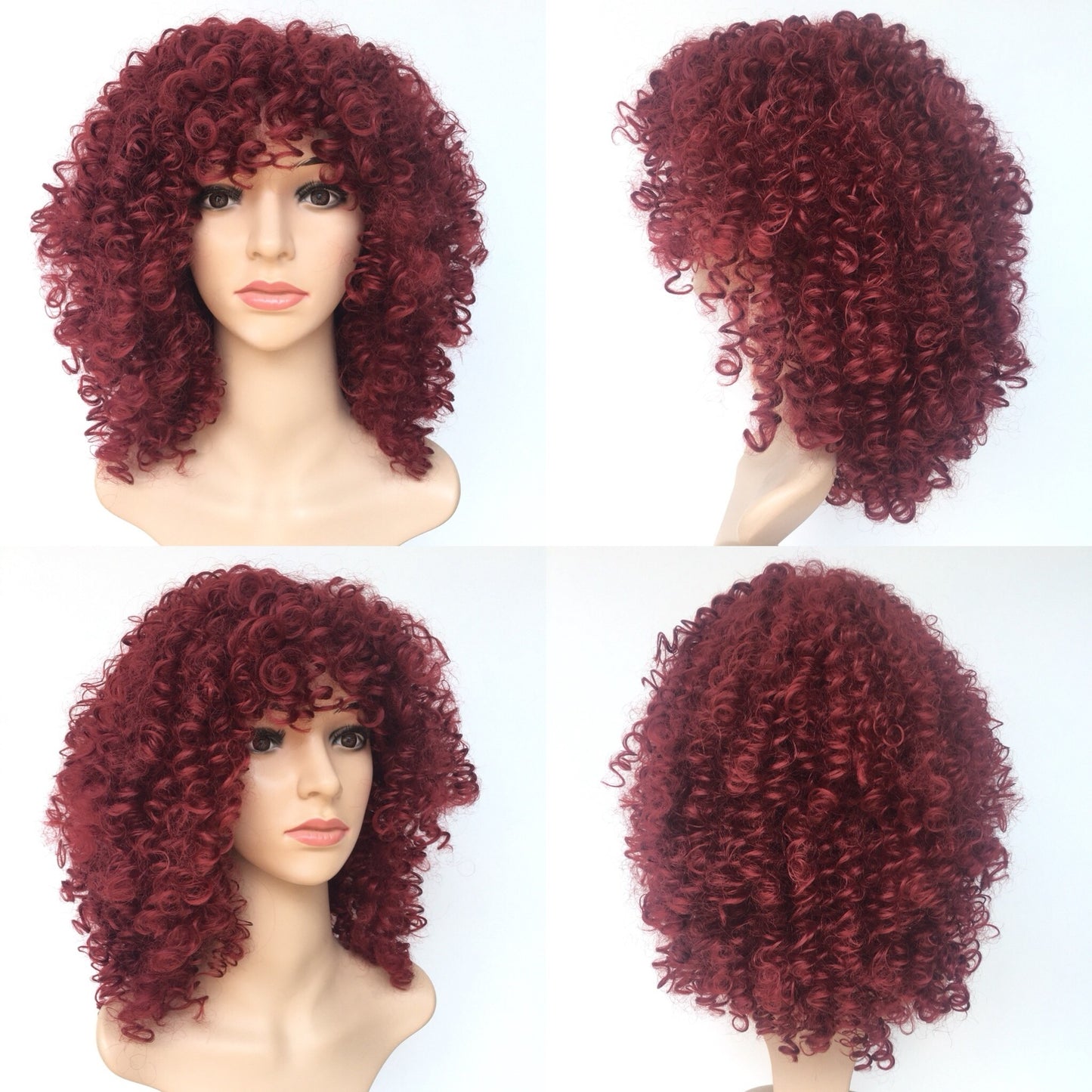 Black Small Volume Afro Female Latin Wig Short Curly Hair
