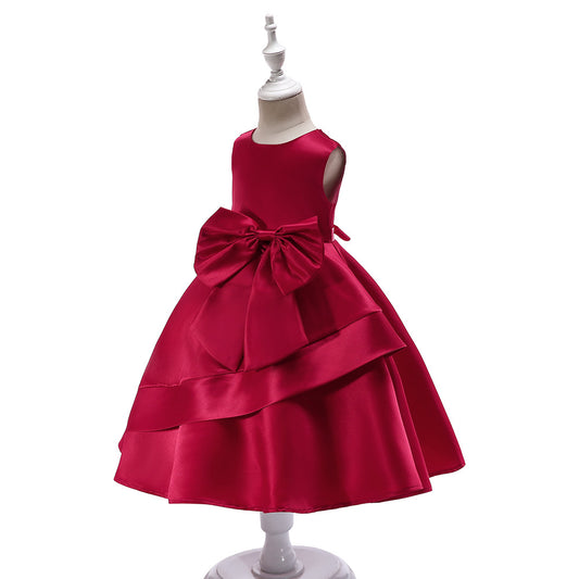 Performance Wear Mid-length Red Princess Shirt Children's Dress