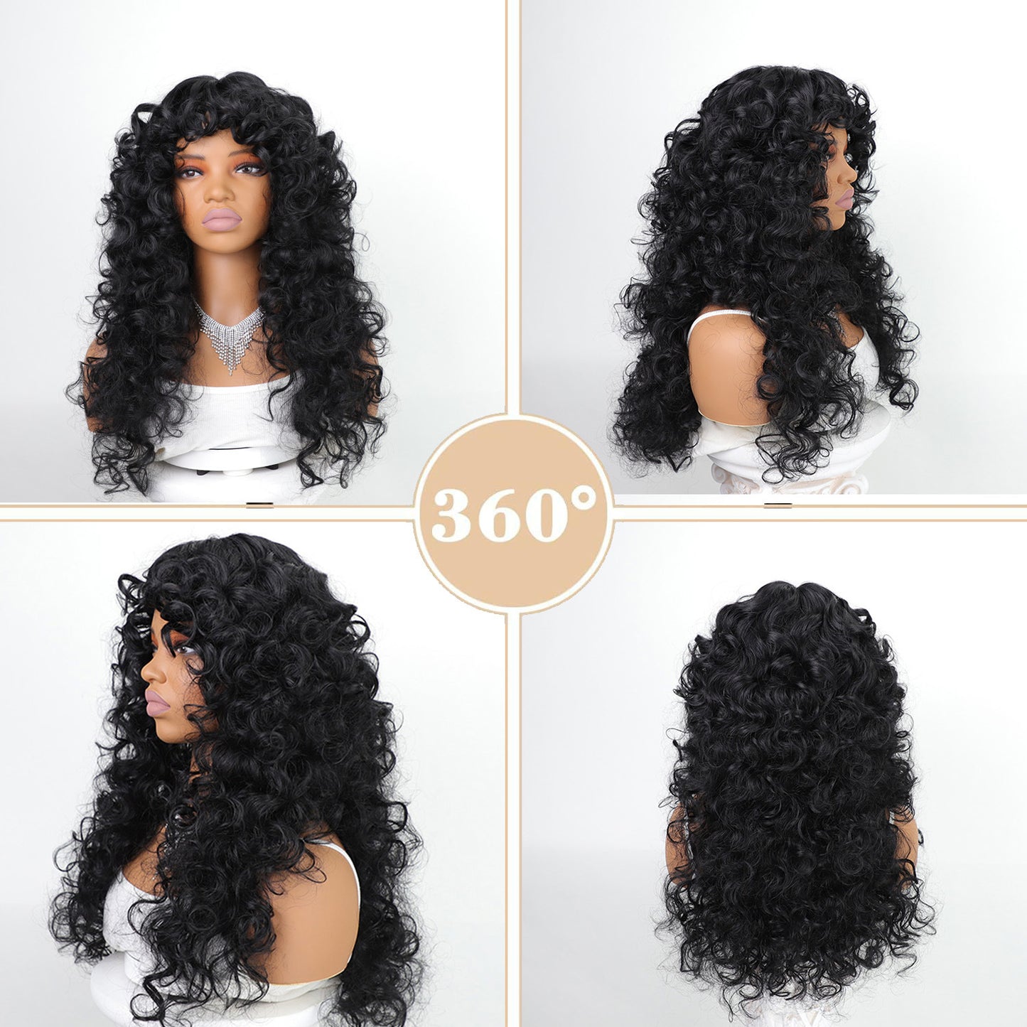 Curly Hair Fluffy Small Volume Chemical Wig Long Curls