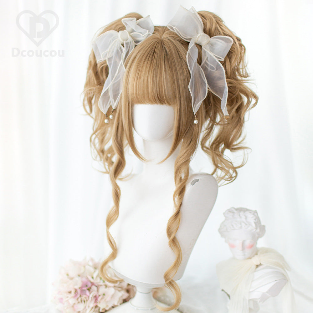 Dream Golden Roman Roll Grip Pairs Ponytail Cos Wig