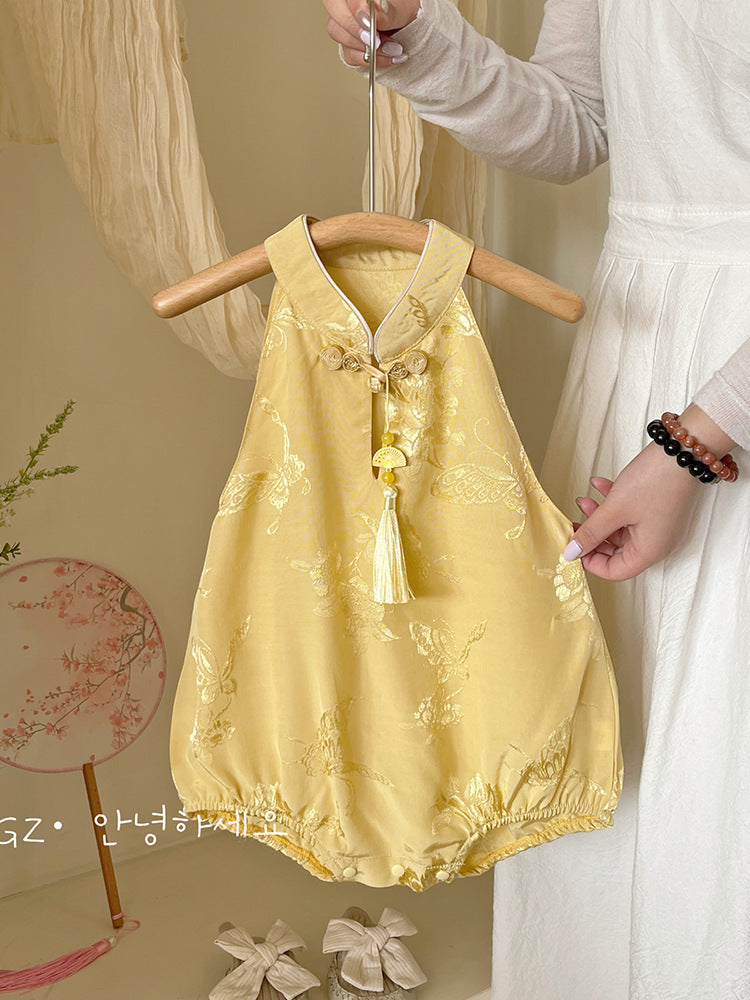 Summer Clothes Female Outerwear Cheongsam Sleeveless Jumpsuit, Climbing Suit