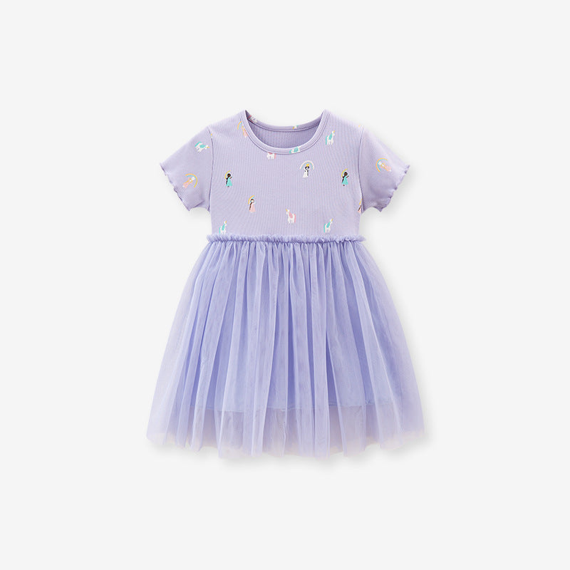 Children's Clothing Cartoon Summer Short Sleeve Princess Children's Dress