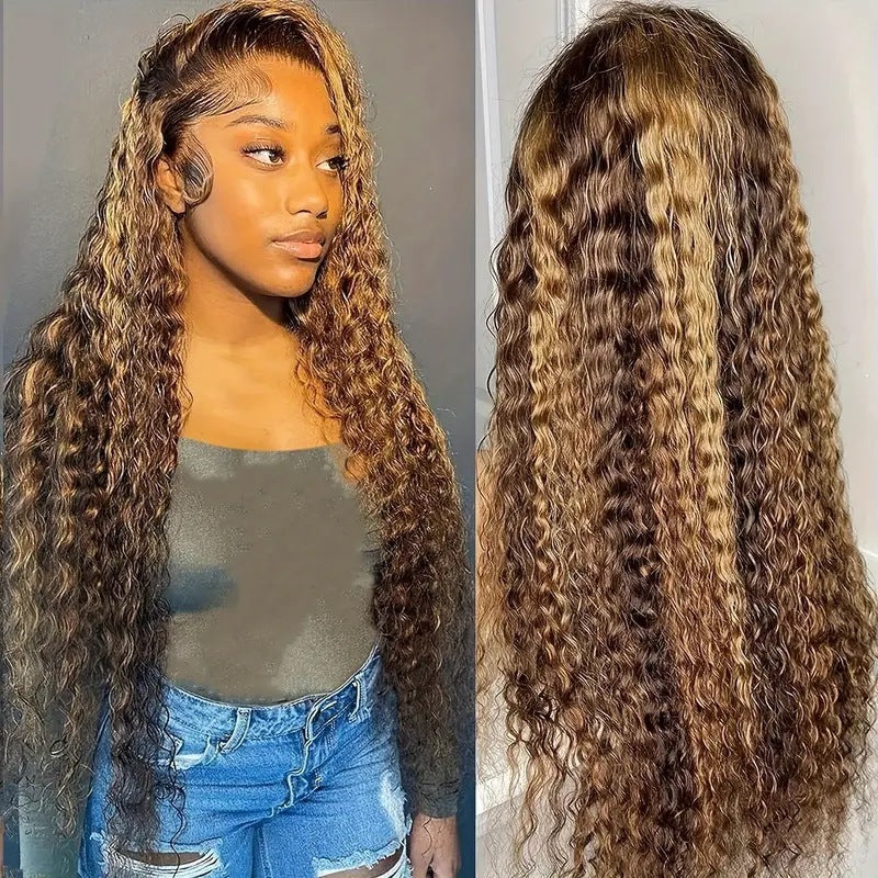 Small Roll Wound Tube Curly Fashion Piano Color Wig Long Curls