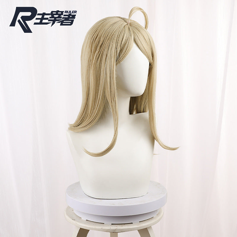 Master Pinus Maple Dark Yellow Style Medium Long Cos Wig