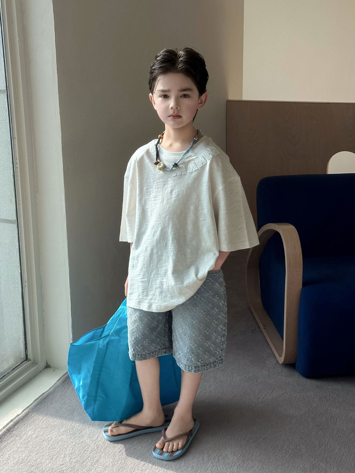 Children's Shorts Summer Casual Loose Middle Big Fifth Children's Pants