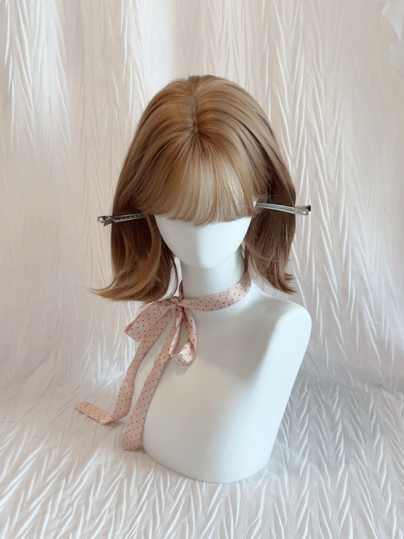 Female Valgus Champagne Younger Fashion Korean Wig Short Curly Hair