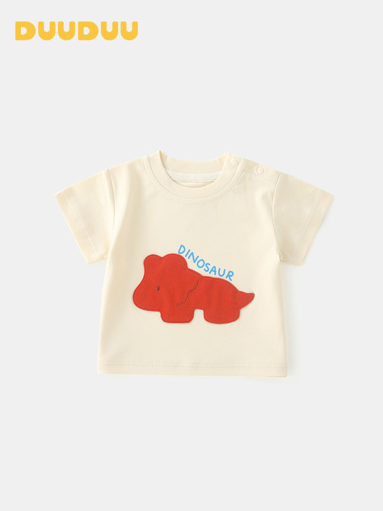 Dinosaur Summer Thin Short Sleeve Top Clothes For Babies Children's T-shirt