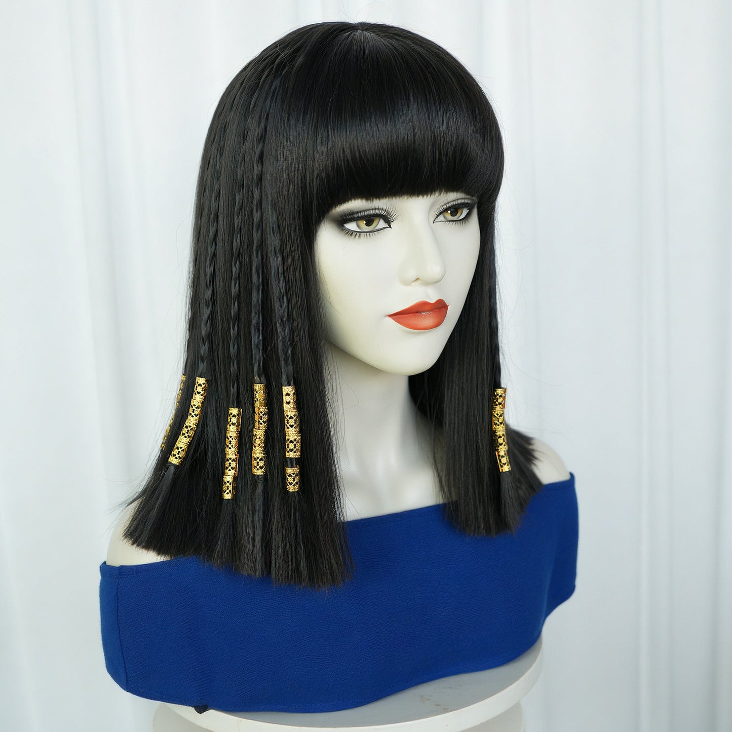 Cleopatra Ball Dress Up Egyptian Bead Small Cos Wig