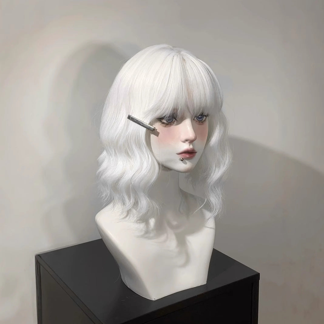 Realistic Straight Bangs Atmosphere Female Second Wig Short Curly Hair