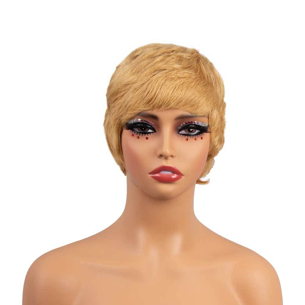 New Unique Creative Female Short Full Real Hair Wig