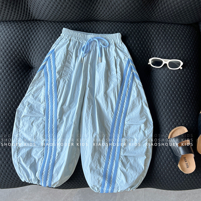 Children's Boys Summer Thin Paratrooper Loose Daily Casual Children's Pants