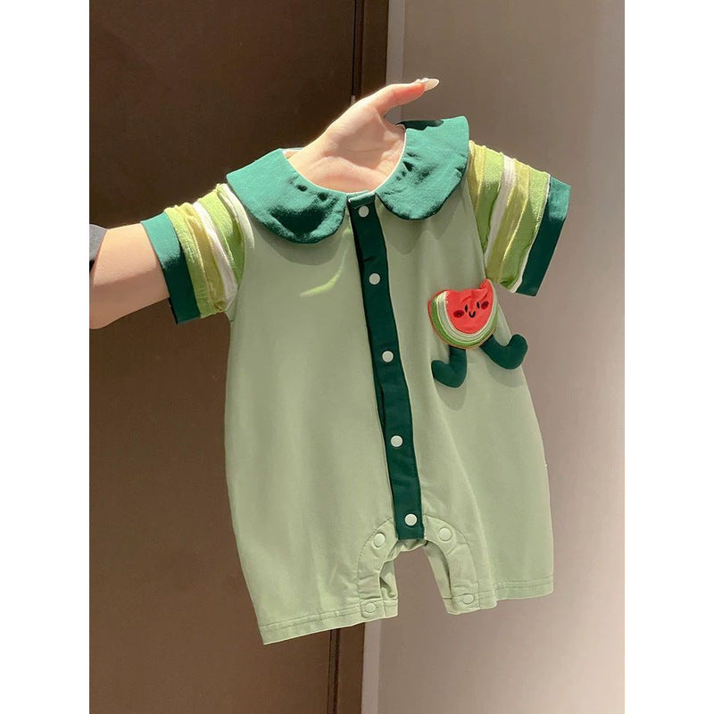 For Babies Summer Clothing Jumpsuits Infant Hundred Days Romper One Jumpsuit, Climbing Suit
