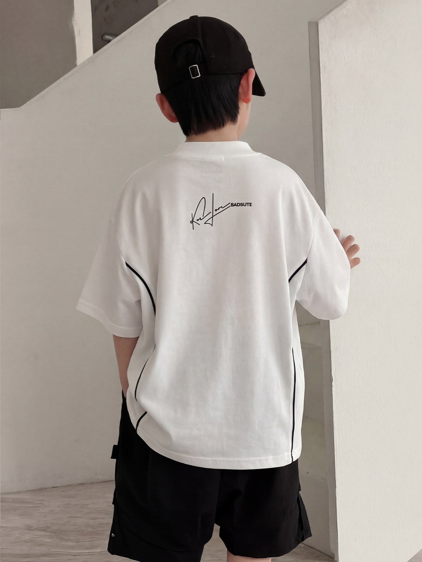 Children's Clothes Short-sleeved Clothing Middle Big Korean Style Top Trendy Children's T-shirt