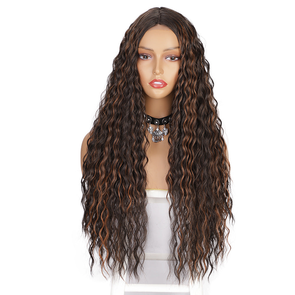 Women's Synthetic Wigs Curly Hair Small Chemical Wig Long Curls